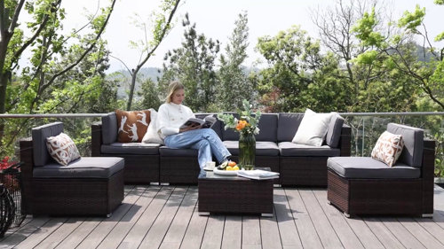 Garden sofa best sale and table set